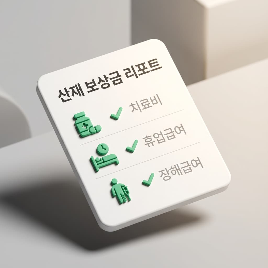 산재 보상금 리포트 예시 화면